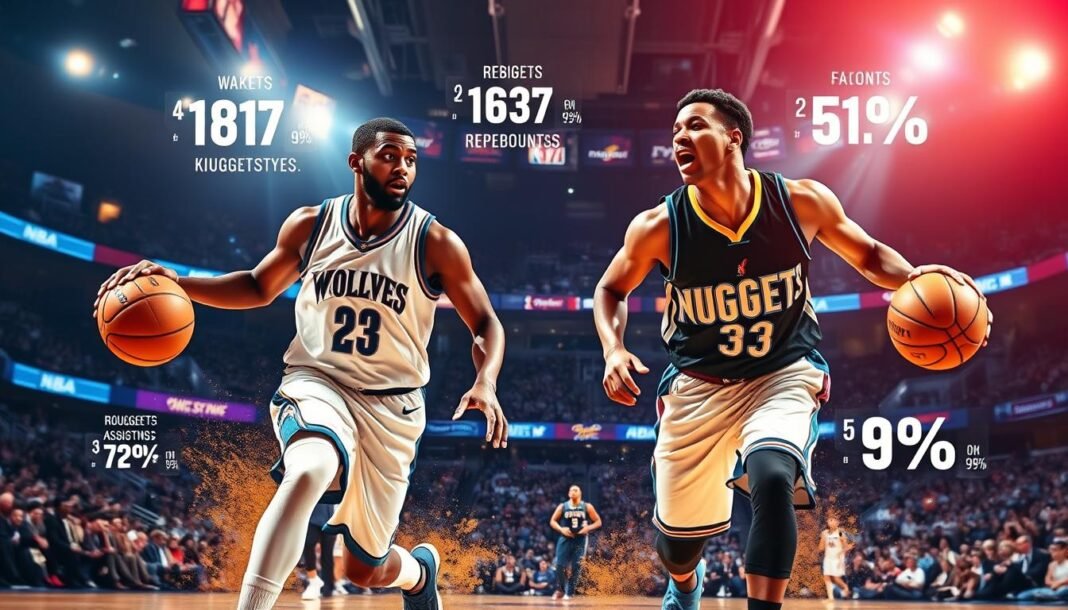 timberwolves vs denver nuggets match player stats
